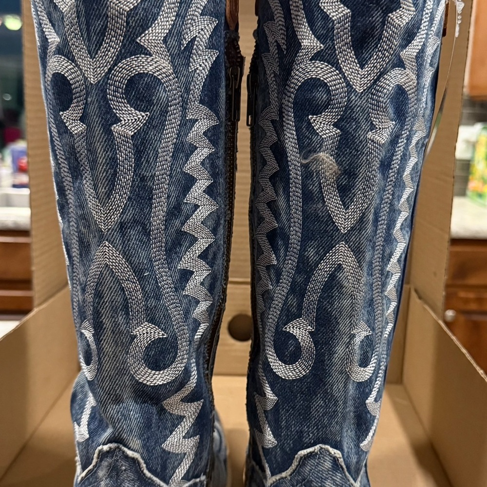 Dan Post Denim Darling Embroidered Women's Boots - Picture 5 of 6
